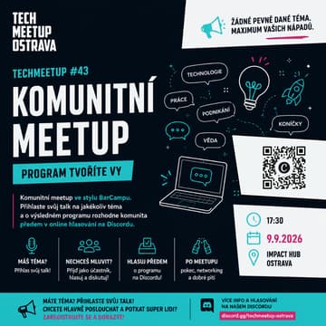 Cover Image for Komunitní TechMeetup - program tvoříte vy!