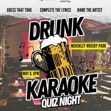 Cover Image for Drunk Karaoke Quiz Night (Friday, May 8 | 8PM)