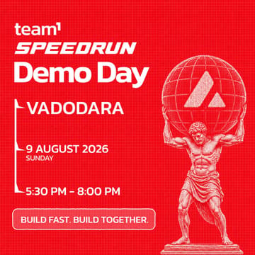 Cover Image for Team1 Speedrun IRL Demo Day - Vadodara