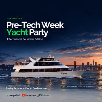 Cover Image for Pre-Tech Week Yacht Party — International Founders Edition #SFTechWeek