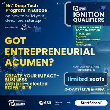 Cover Image for 2-day LIVE Deep Tech Foundership Bootcamp - “Ignition Qualifiers” [Deep Tech Genesis x Space Tech Bootcamp Edition]