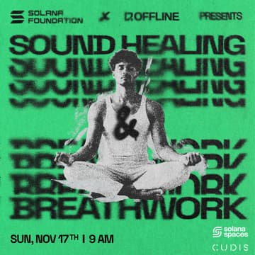Cover Image for Solana Fitness Zone: Sound Healing & Breathwork | Breakpoint 2026