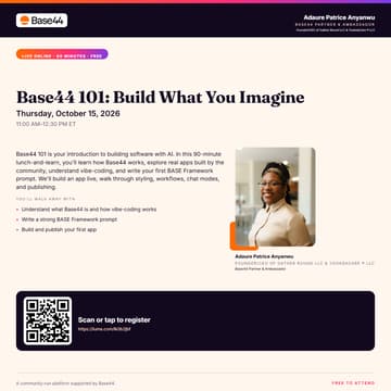 Cover Image for Base44 101: Build What You Imagine
