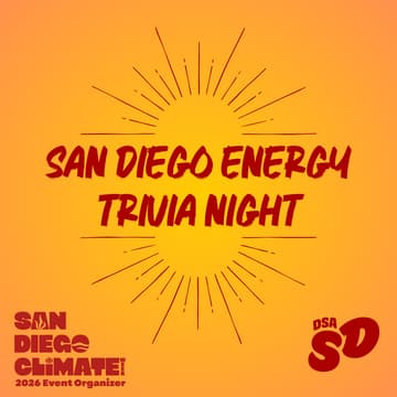 Cover Image for San Diego Energy Trivia Night: Uniting for San Diego's Clean, Affordable Energy Future