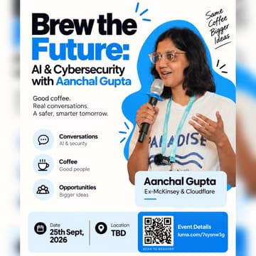 Cover Image for Brew the Future: AI & Cybersecurity with Aanchal Gupta