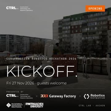 Cover Image for Construction Robotics Hackathon 2026 – Kickoff