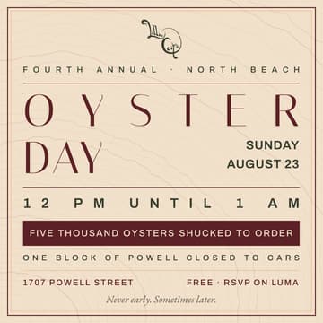 Lillie Coit's presents the 4th Annual Oyster Day