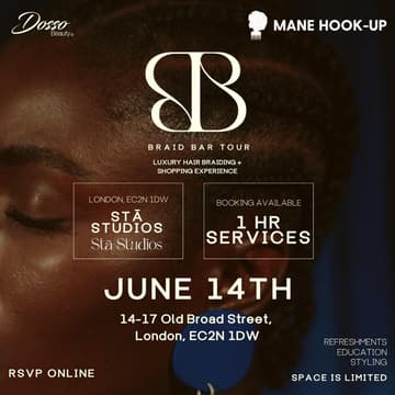 Cover Image for Beauty Braid Bar London: Mane Hook-Up x Dosso Beauty