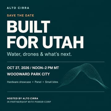 Cover Image for Built for Utah: Water, Drones & What's Next