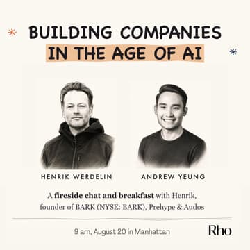 Cover Image for Breakfast + Q&A w/ Henrik Werdelin (Founder, BarkBox) & Andrew Yeung