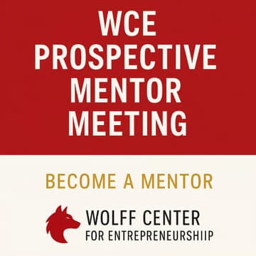 Cover Image for Prospective Mentor Meeting #3 - Wolff Center for Entrepreneurship