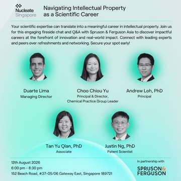 Cover Image for Nucleate Singapore x Spruson & Ferguson: Navigating Intellectual Property as a Scientific Career