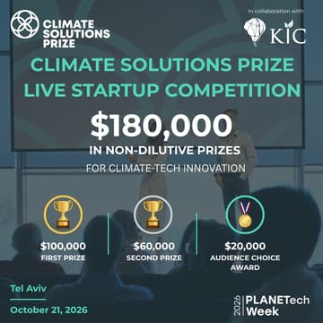 Cover Image for Climate Solutions Prize 2026 Live Pitch Event