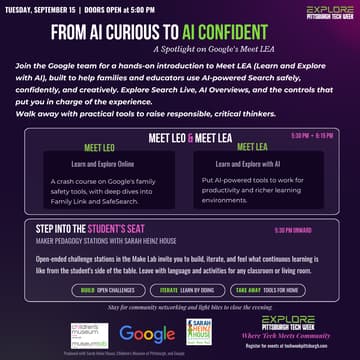 Cover Image for From AI Curious to AI Confident: Google's Meet LEA + Maker Stations with Sarah Heinz House