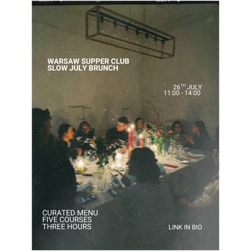 Cover Image for Warsaw Supper Club: Slow Summer Sunday Brunch