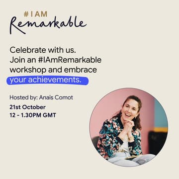 Cover Image for 🙌 IAmRemarkable workshop: Celebrate your achievements