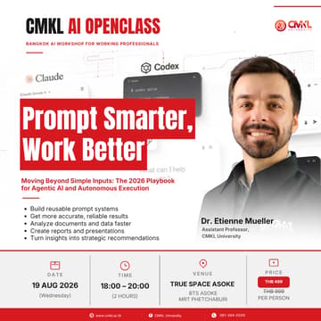 Cover Image for CMKL AI OpenClass #1: Prompt Smarter, Work Better