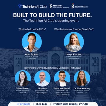 Cover Image for What to Build in the AI Era? | Technion AI Club Launch