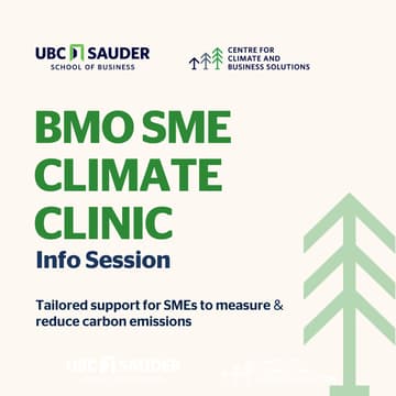 Cover Image for BMO SME Climate Clinic Info Session: How We Help SMEs Measure and Reduce Emissions