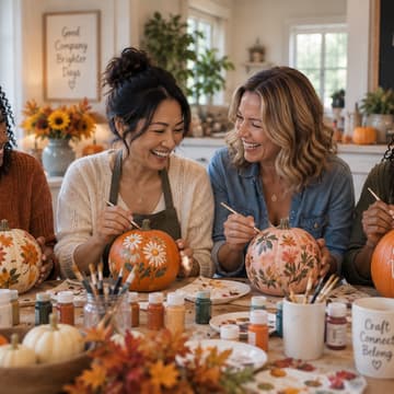 Cover Image for (Free) Dallas-area women's 35+ meetup, Pumpkin Painting