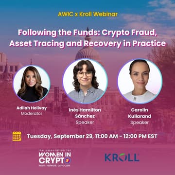 Cover Image for AWIC x Kroll Webinar. Following the Funds: Crypto Fraud, Asset Tracing and Recovery in Practice