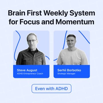 Cover Image for Brain First Weekly System for Focus and Momentum (even with ADHD)