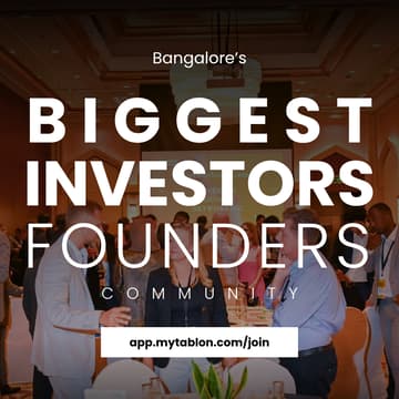 Cover Image for Join Biggest Community | Investors & Founders | Bangalore