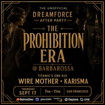 Cover Image for DreamForce Unofficial Closing Party: The Prohibition Era @ Barbarossa