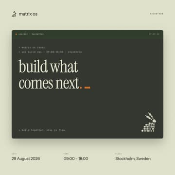Cover Image for Matrix OS Hackathon Stockholm