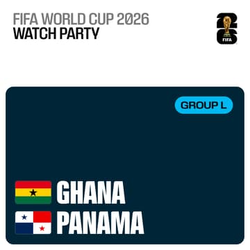 Cover Image for WORLD PUP WATCH PARTY - Ghana vs. Panama