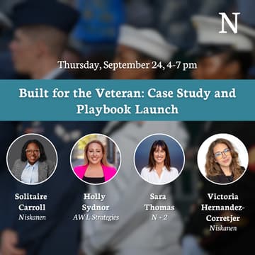 Cover Image for Niskanen Event: Built for the Veteran Case Study and Playbook Launch