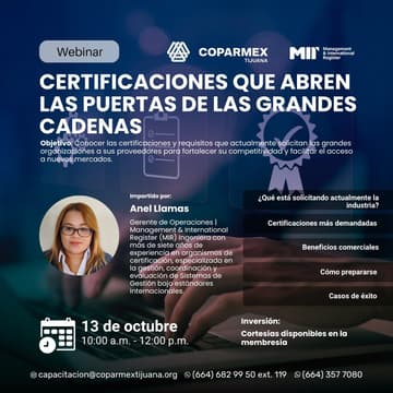 Cover Image for Webinar-Certificaciones que abren las puertas de las grandes cadenas
