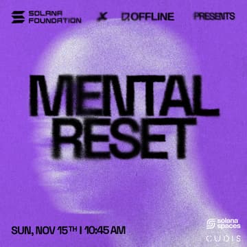 Cover Image for Solana Fitness Zone: Mental Reset Workshop | Breakpoint 2026