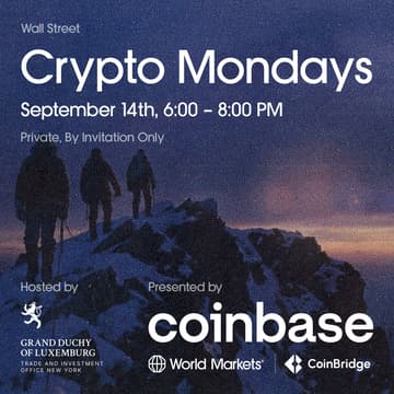 Cover Image for CryptoMondays Wall Street + Luxembourg Trade and Investment | Private Event