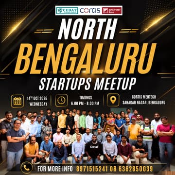 Cover Image for North Bengaluru Startups Meetup by CEDAT