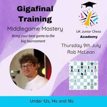 Cover Image for Gigafinals training - Middlegame mastery (U12s and U14s)