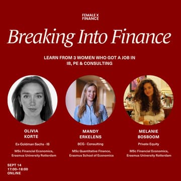 Cover Image for Breaking into Finance - learn from 3 women who got a job in IB, PE and consulting