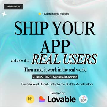 Cover Image for VibeHaus: Ship your app using AI and show it to real users (Powered by Lovable)