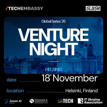 Cover Image for Venture Night@Slush 2026 – The Ultimate Startup & Investor Experience!