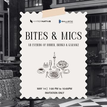 Cover Image for Bites & Mics: A Dinner And Karaoke Event