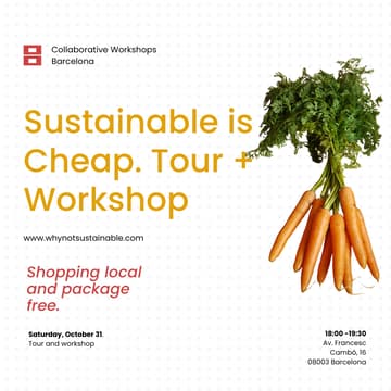 Cover Image for Sustainable is Cheap: tour + workshop