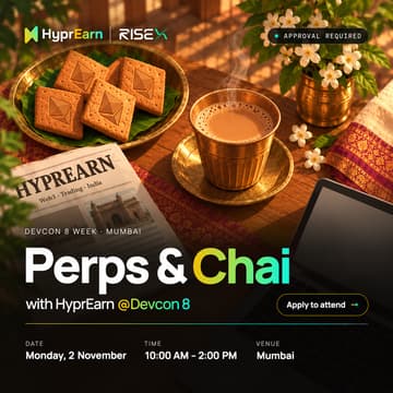 Cover Image for Perps & Chai with HyprEarn @Devcon 8