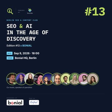 Cover Image for BERLIN SEO & Content Club #13 x BONIAL