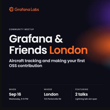 Cover Image for Grafana & Friends London: Aircraft Tracking and Making Your First OSS Contribution