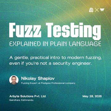 Cover Image for TKK #34: Fundamentals of Fuzz Testing, Explained in Plain Language