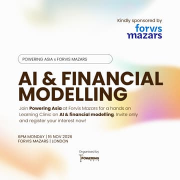Cover Image for Register for Interest: AI & Financial Modelling: A Learning Clinic with Forvis Mazars