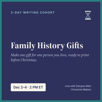 Cover Image for Family History Gifts: Make One This Week