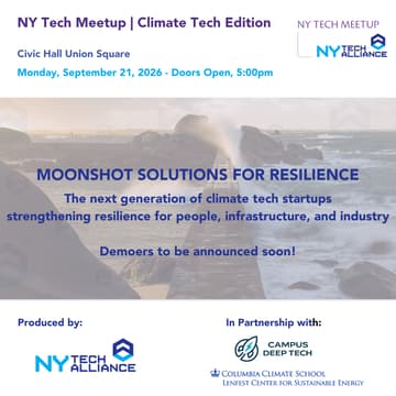 Cover Image for NY Tech Meetup - Climate Tech Edition