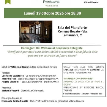 Cover Image for Dal Welfare al Benessere Integrale — Premio Internazionale Franciacorta VII Edizione