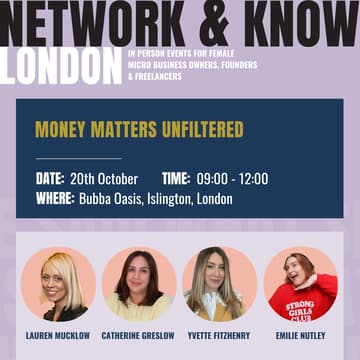 Cover Image for Network & Know: Money Matters Unfiltered | London
